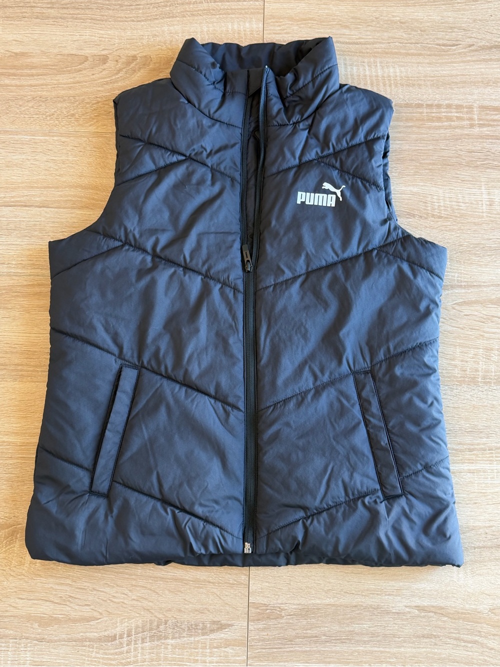 Puma Black Puffer Vest - Women’s- size Small